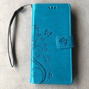 S21 Samsung Blue Wallet Case ~ Brand New